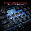 Bloody B188 8-Key Light Strike (LK) Optical Mechanical Gaming Keyboard Tri-Color LED Backlit Smooth/Linear Black Switch