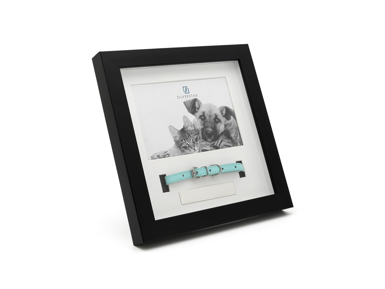 Zilverstad - Memory photo frame pets with leash 15x10 pp black