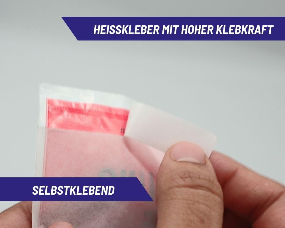 Lieferscheintaschen Selbstklebend DIN C6 Dokumententaschen Lieferschein-Rechnung/Transparent Begleitpapiertaschen für A6 (Transparent (Neutral), 500)