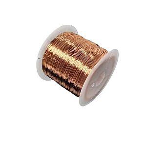 Coil Copper Wire0.12mm 0.2mm 0.3mm 0.4mm 0.5mm 0.6mm 0.7mm 0.8mm 1.0mm Cable Copper Wire Magnet Wire Enameled Copper Winding Wire 0.22Lb/Roll DIY Project - 356F Working Temp (0.12mm/0.22lb-3370ft, 1)
