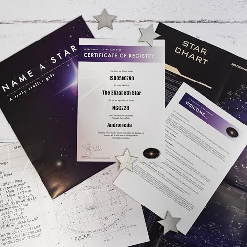 Personalised Name a Star Gift Unique Keepsake with Certificate Star Map & Sky Poster Ideal for Wedding New Babies Birthdays Valentines Day Mothers day gifting