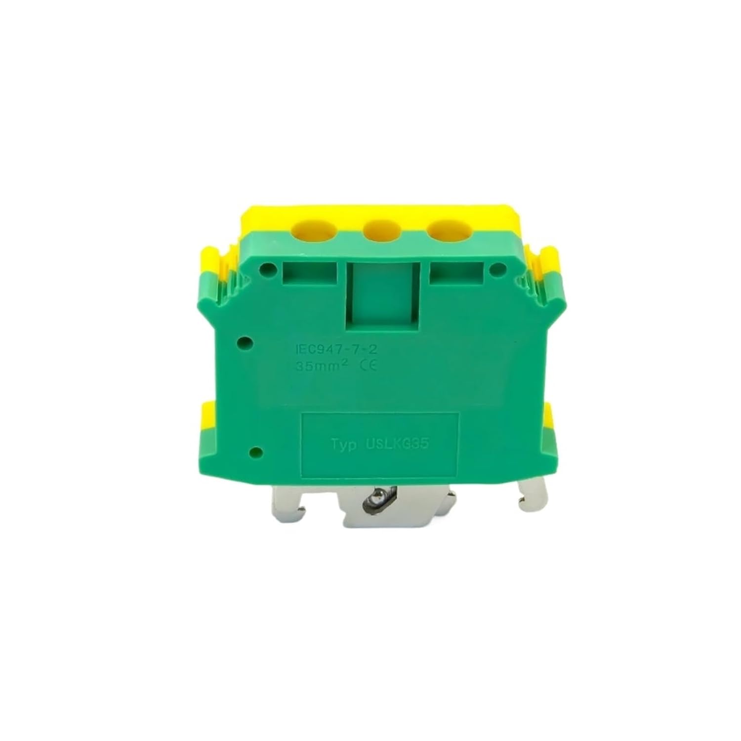 10 Piece PE Din Rail Terminal Blocks Ground UISLKG-35 Earth Universal Class Connector Screw Terminal Block UISLKG35