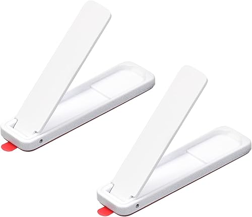 uxcell Soportes ultrafinos para teléfono, paquete de 2 soportes de escritorio horizontales y verticales, para pegar en el soporte portátil para la