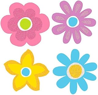 amscan Spring Mini Paper Cutouts Super Value Party Decorations (Pack of 50), Multicolor, 2 1/2