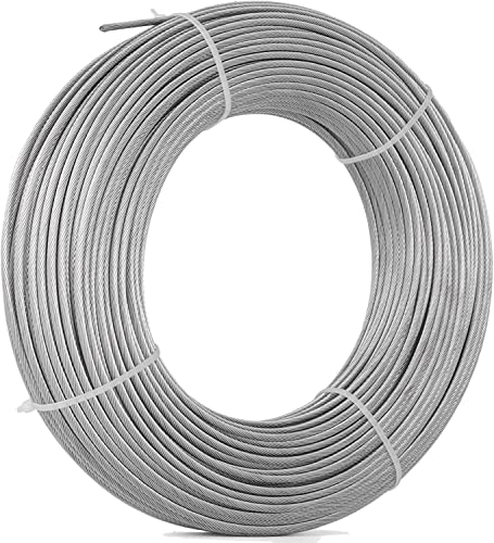 �X�e�����X�|�����C���[���[�v�C 304�X�e�����X�|���C���[���[�v�P�[�u�� 7X7�X�g�����h 0.3cm 1/8�C���` �V���o�[ �����T�C�Y(5M/16.4Ft)