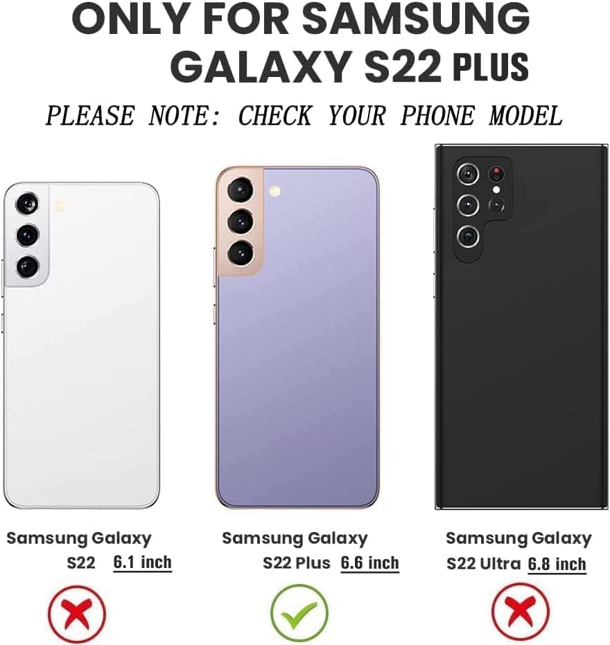 Miniatura 2 de AKINIK para Samsung Galaxy S22 Plus - Paquete de 2 fundas de TPU autorreparables con soporte invisible (negro)