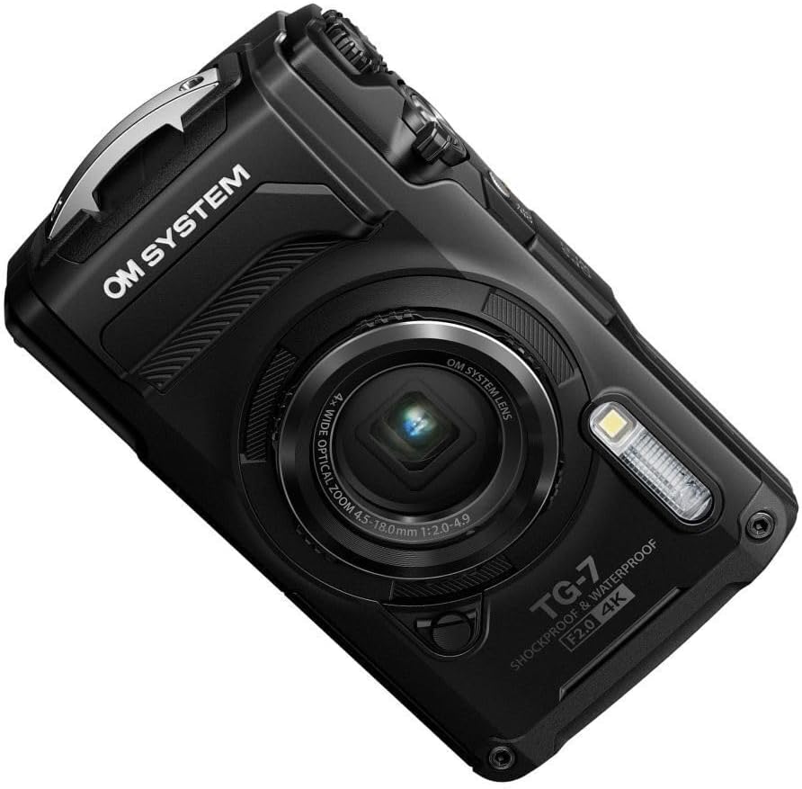 OM SYSTEM Olympus TG-6 Black Underwater Camera, Waterproof, Freeze Proof, High Resolution Bright, 4K Video 44x Macro Shooting