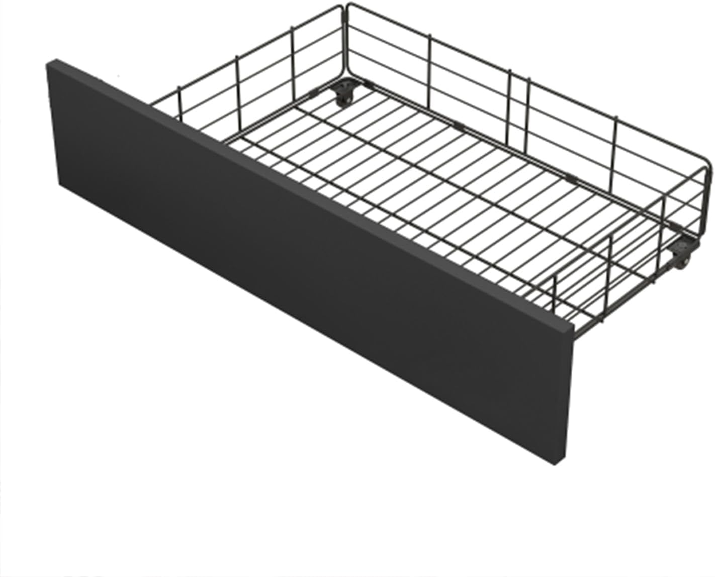 Generic Queen/King Size Storage Platform Bed with 4 Drawers, Strong Slats, Noise-Free, No Box Spring Needed/Easy Assembly Black (King), Dark Grey