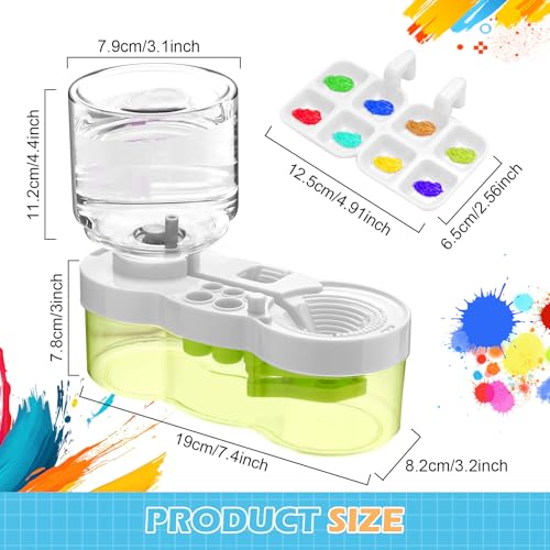 Paint Brush Cleaner, Upgraded Water Cycle Watercolor Rinser Dispenser with Holder and Palette, Washing My Brushes, Cleaning System for Acrylic,Watercolor,Painting Art Supplies for Adults Students by Chorecai - Image 3