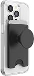 PopSockets PopWallet+ avec swappable PopTop: Poignée de téléphone, support de téléphone et portefeuille pour cartes, amovible, noir