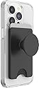 PopSockets Adhesive Phone Wallet and Card Holder with Grip, Black - Black