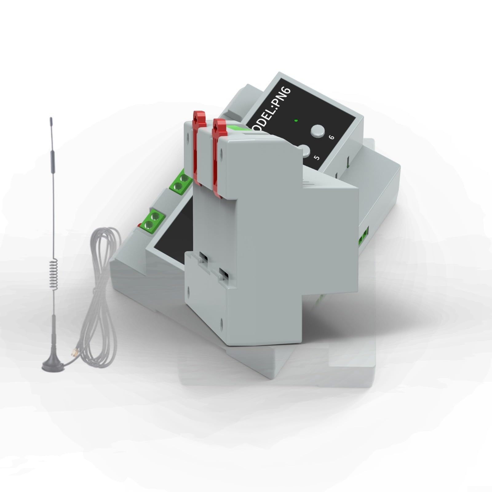 Modulo interruttore relè intelligente a 6 canali 16A WiFi e per ZIGBEE compatibile con TUYA Smart App Indicatori LED Controllo manuale interruzione di corrente Modalità memoria grigio (antenna