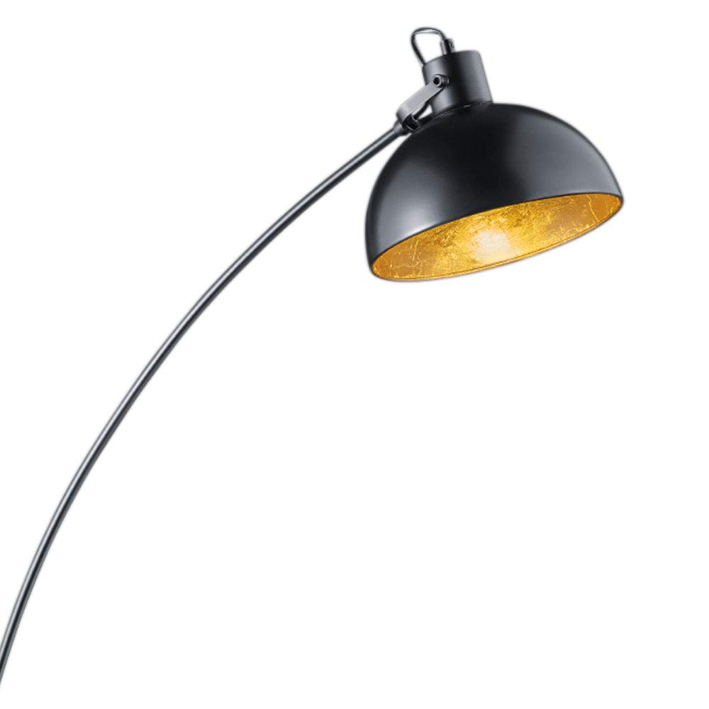Reality Leuchten R46041032 Recife A++ do E, lampa stojąca, metal, E27, czarny/złoty, 75 x 25 x 160 cm