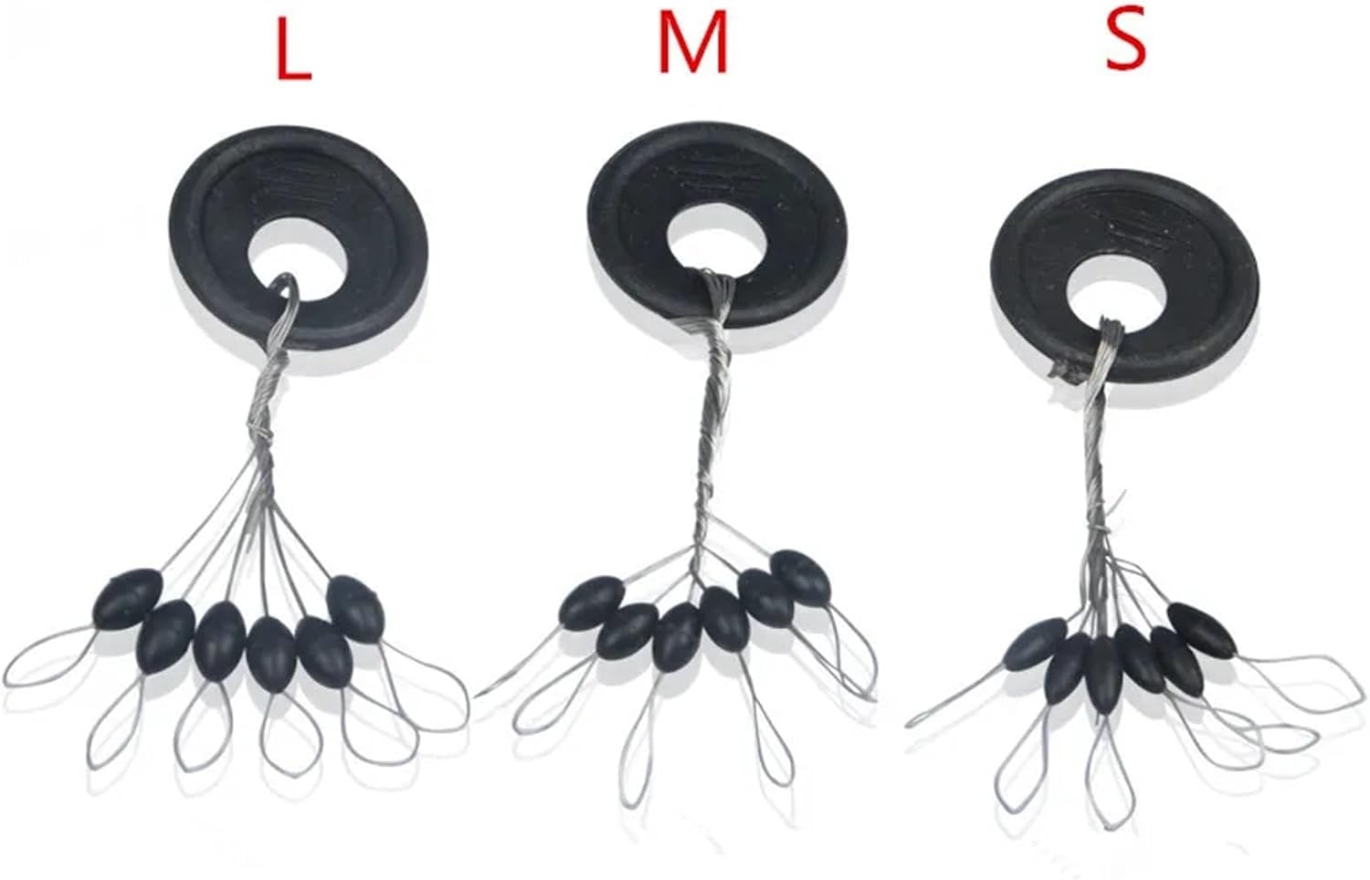 Bobber Stopper 1200Pcs Black Rubber Space Beans Oval Stopper Fishing Bobber Float Catfish Flotador for Fishing