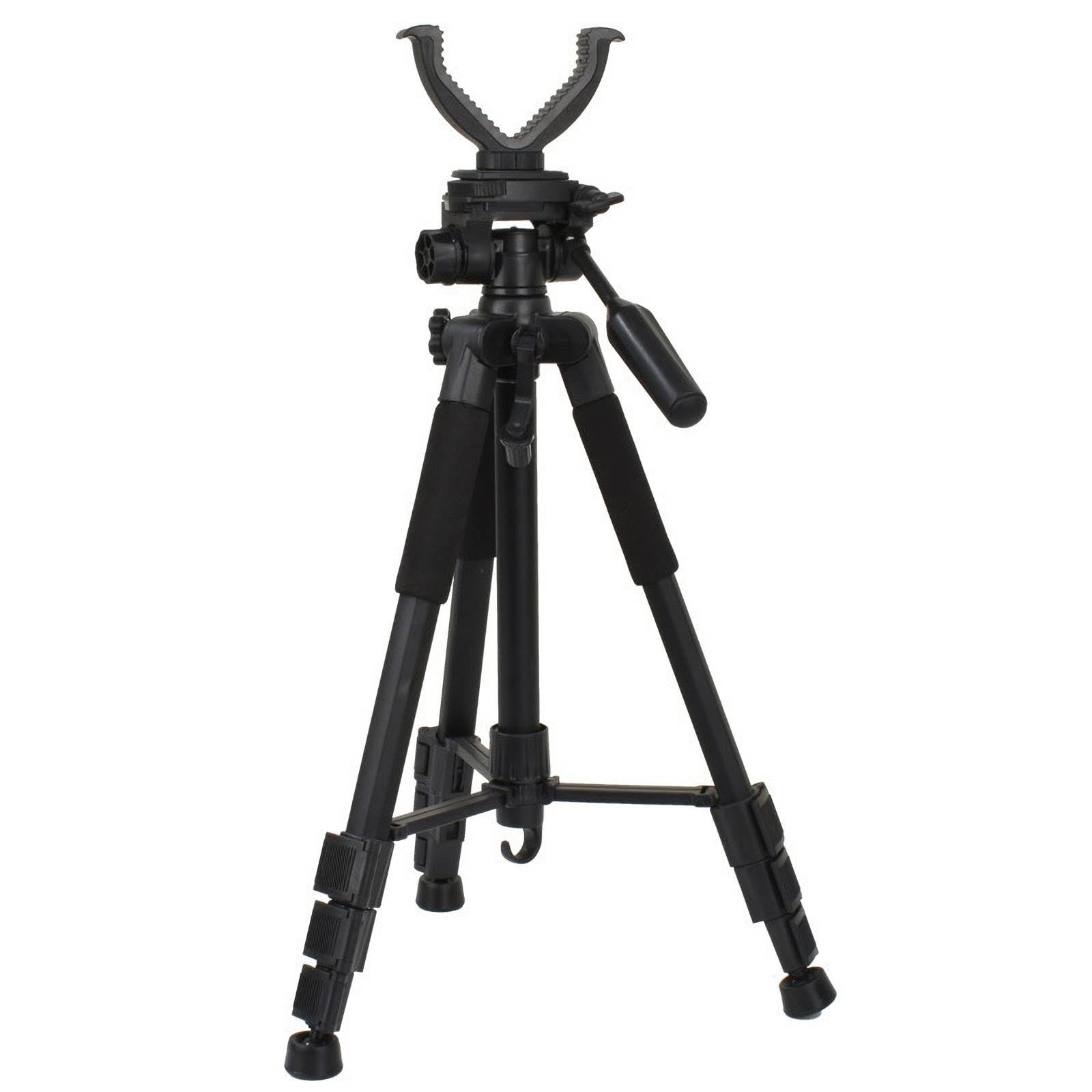 Higoo Rifle Shooting Rest Tripod with V Yoke Bracket V Shaped Gun Rack for Hunting?Aluminum Construction