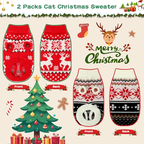 Pull de Noël pour chat et chiot en tricot souple, le cadeau idéal pour vos animaux - 6
