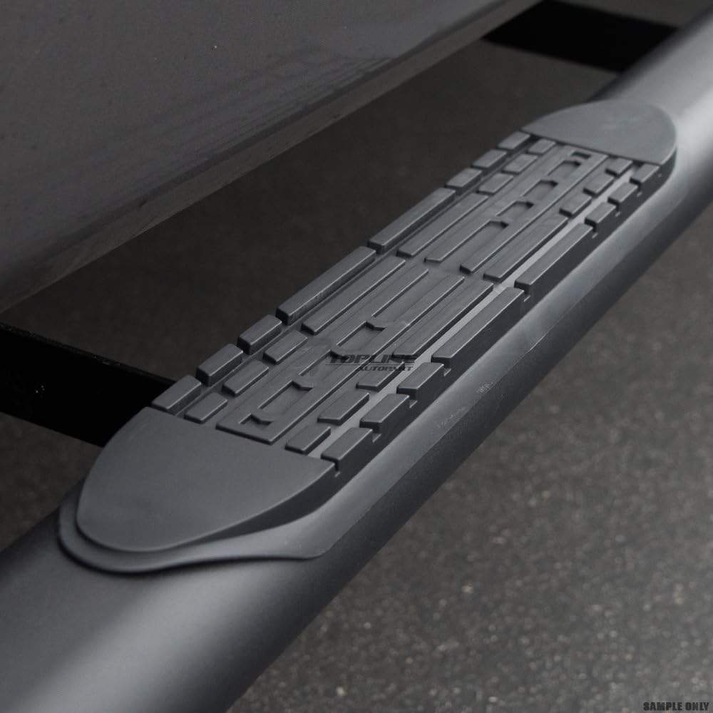 R&L Racing Matte Black Side Step Nerf Bar 4" Oval Rail Running Board Compatible with The 2004-2008 F150 Super/EXT Cab Models