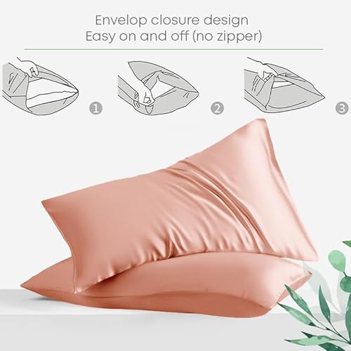 LINENWALAS 100% Tencel Lyocell 4 Pcs Core Bedding Duvet Cover Set- 1 Duvet Cover, 1 Fitted Sheet & 2 Pillowcases Soft, Premium Cooling Eucalyptus Quilt Cover Set (Double, Peach Fuzz) - Image 2