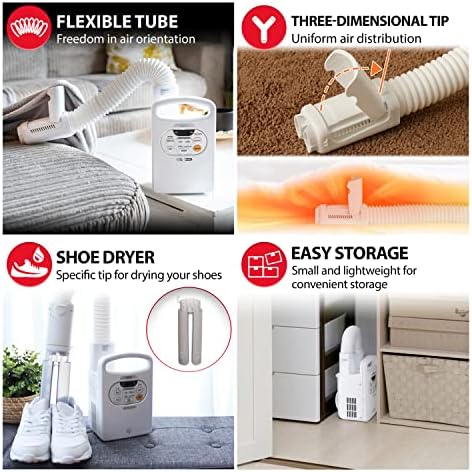 Iris Ohyama, 3-in-1 Electric blanket heater, dryer & disinfector, 560W, Expendable hose, Preset functions, Dust mite eliminator mode, For bedding, blanket - Quilt Dryer FK-C2 - White [UK model]