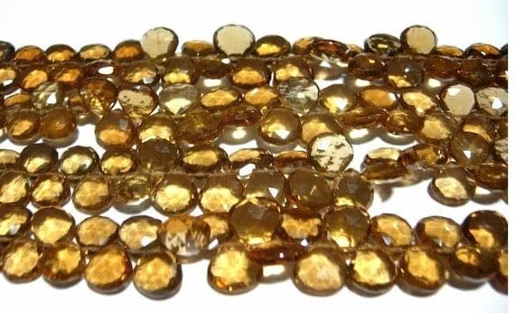 Quartz bière facetté en cœur de 9mm pour des bijoux d'exception - 2