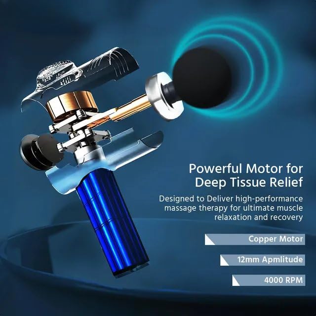 Gun Massager Machine for Pain Relief – Full Body Deep Tissue Massage, Back & Neck, Foot & Hand Massager for Feet Pain, Portable Electric Massage Gun for Muscle Relaxation & Stress Relief (Pack of 1, Black) Gun Massager Machine for Pain Relief – Full Body Deep Tissue Massage, Back & Neck, Foot & Hand Massager for Feet Pain, Portable Electric Massage Gun for Muscle Relaxation & Stress Relief (Pack of 1, Black)