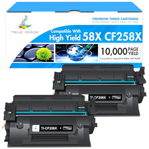 58X CF258X Toner Cartridge Black M428fdw High Yield Compatible Replacement for HP 58X CF258X 58A CF258A for HP LaserJet Pro M404n M404dn M404dw MFP M428fdn M428dw Printer Ink 2 Pack