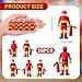 Weysat 25 Pcs Mini Fireman Figurines Small Firefighter Toys Fireman Action Figure Bulk for Collectors and Display Christmas Stocking Stuffers Party Favors Gifts Cake Toppers to Hide and Seek (Red)