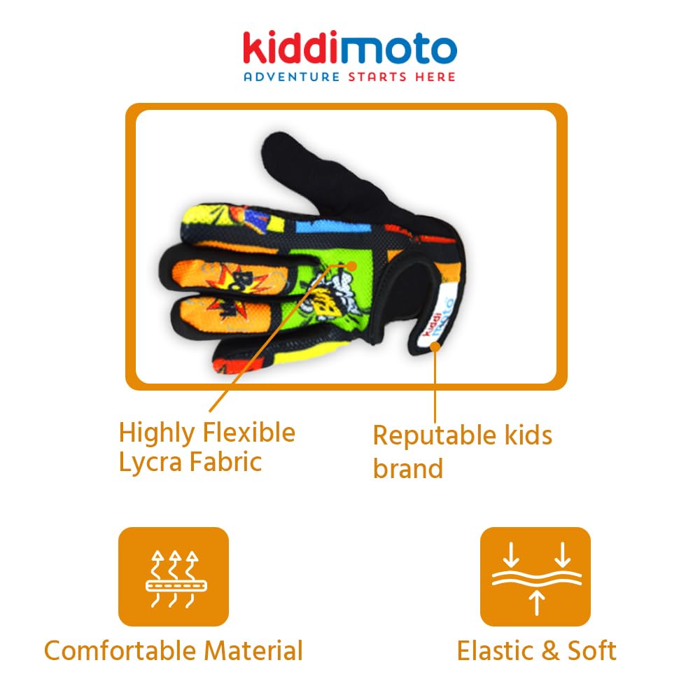 KIDDIMOTO Kids Cycling Full Finger Gloves - pour Enfants Vélo, Draisienne, Trottinette et Skateboard (Gants pour Filles et Garçons) | Disponible en différentes Tailles et conceptions KIDDIMOTO Kids Cycling Full Finger Gloves - pour Enfants Vélo, Draisienne, Trottinette et Skateboard (Gants pour Filles et Garçons) | Disponible en différentes Tailles et conceptions