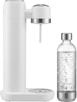 MTM GAZ Soda Makinesi, Manuel Karbonatör, BPA İçermeyen 1L PET Şişeli, Siyah/Beyaz, 24x12.5x40.5 cm, 1.1 kg, 60L GAZLI İÇECEK YAPILABİLİR