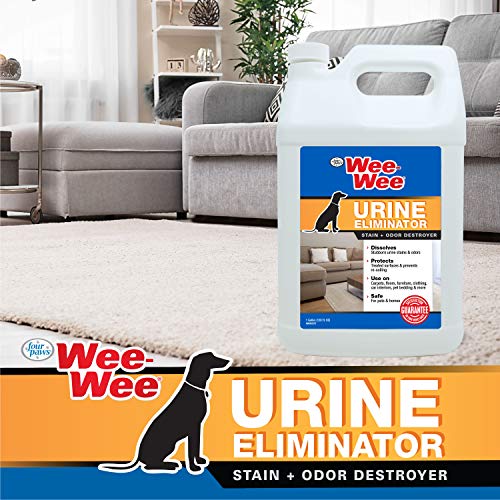 Image of Four Paws Wee-Wee Pet Stain and Odor Eliminator for Urine Stains 128 Ounces