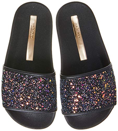 Tamancos Maxxi Gliter Aquarela, Molekinha, Meninas, Multi Preto/Preto, 27