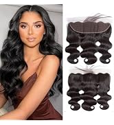13 x 4 Lace Frontal Closure Body Wave Ear to Ear HD Lace Frontal Pre Plucked 12 Inch Body Wave Hu...