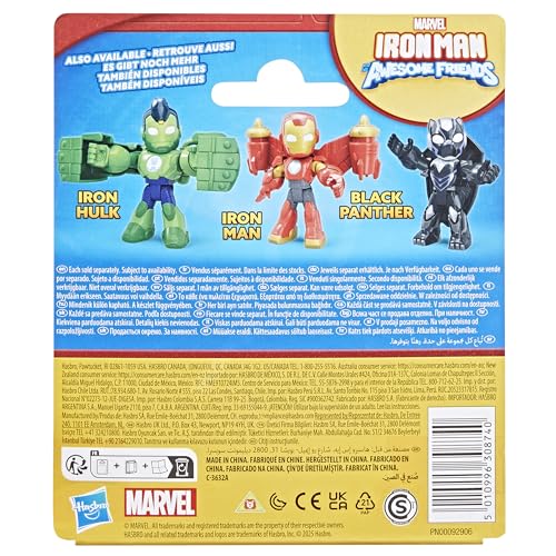 Marvel Iron Man and His Awesome Friends, Figurine Black Panther avec Accessoire