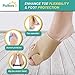Puikos Bunion Splints Big Toe Straightener Bunion Relief Hallux Valgus Corrector Orthopedic Bunion Corrector Sleeves Splints Socks Woman Man for Flex Up Bunions Joint Hammer Toe (L/ 2Toe, beige)