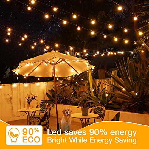 Ollny 50FT Outdoor String Lights, Waterproof Connectable Shatterproof Outside Light with 25 Edison + 2 Spare LED Bulbs Plug in, Patio Lights for Indoor Balcony Porch Camping Deck by Ollny - Image 7