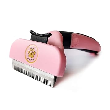 Krisphily Pet Grooming Brush Effectively Reduces Shedding by up to 95% Professional Deshedding Tool for Dogs and Cats (Small (2.6