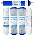 MADE IN USA - Reverse Osmosis 75 GPD Water Filter Replacement Set - Includes RO Membrane, 2 Carbon Block Filters, Sediment Filter, and GAC Cartridge