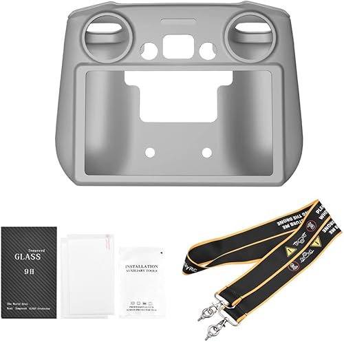 Miniatura 6 de HePbak for D Mini 3 Pro Drone Silicone Case Drone Scratch Proof Anti-Collision Cover Tempered Glass Film Lanyard NeckStrap for D Mini 3 Pro Drone RC