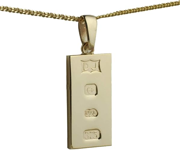 9ct Gold 30x15mm solid display hallmark 