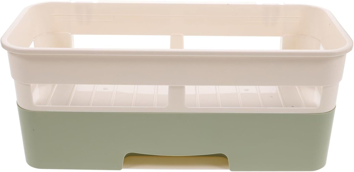 DECHOUS Wall Mounted Bathroom Organizer Shower Storage Container with Removable Rack, No Drilling Multifunctional Toiletries Storage Basket for Shower Accessories Random Color