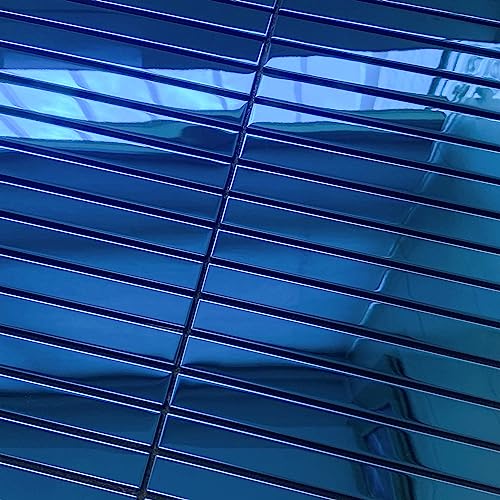 Homeymosaic 10-Sheets Stainless Steel Backsplash Peel And Stick On Kitchen Laundry Fireplace Subway Brick Tiles In Polished Blue #TOP3