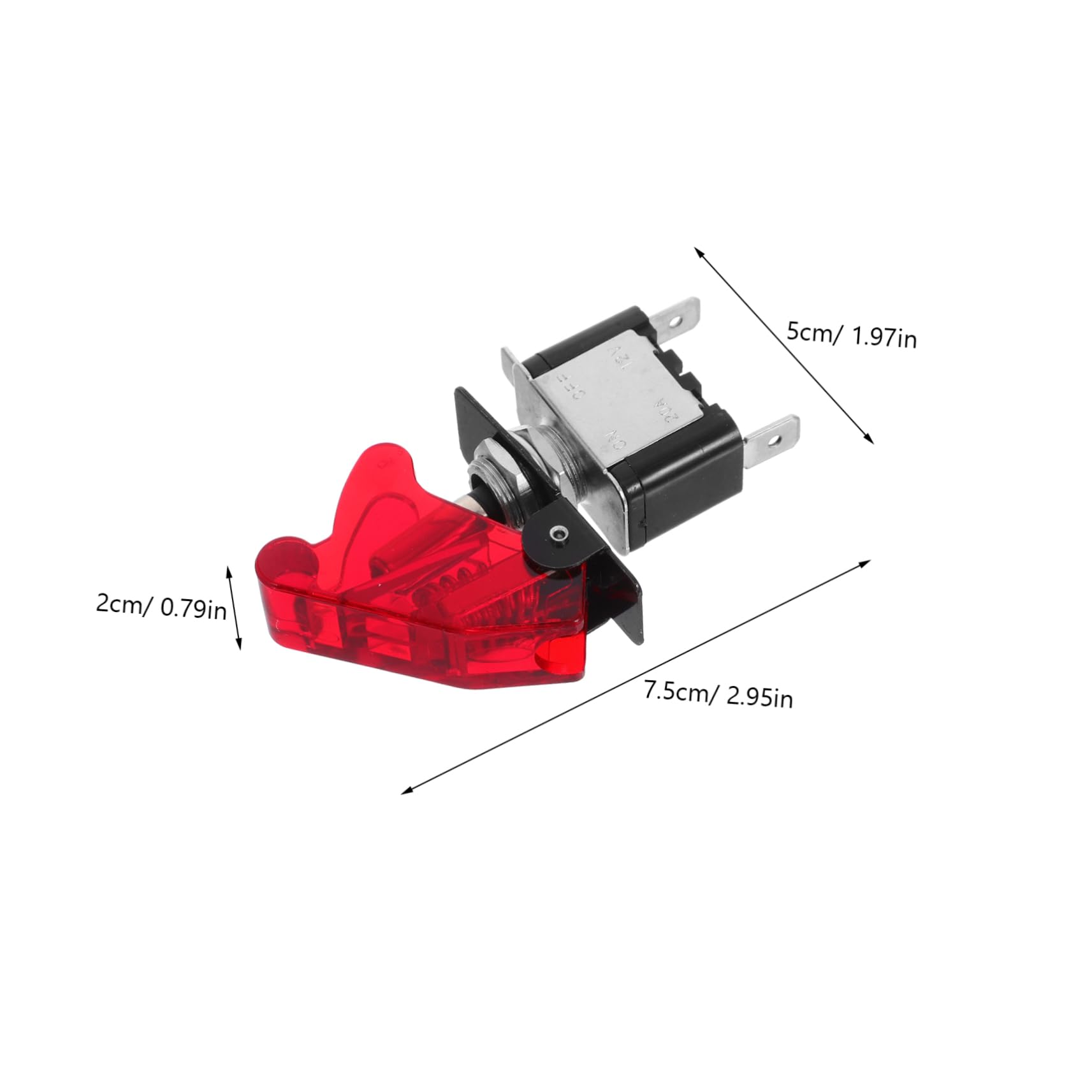 KICHOUSE 2pcs Heavy Duty 3 Pin 2 Position Rocker Toggle Switch 12-24v 20a for Car Boat Waterproof Alloy Plastic Switch