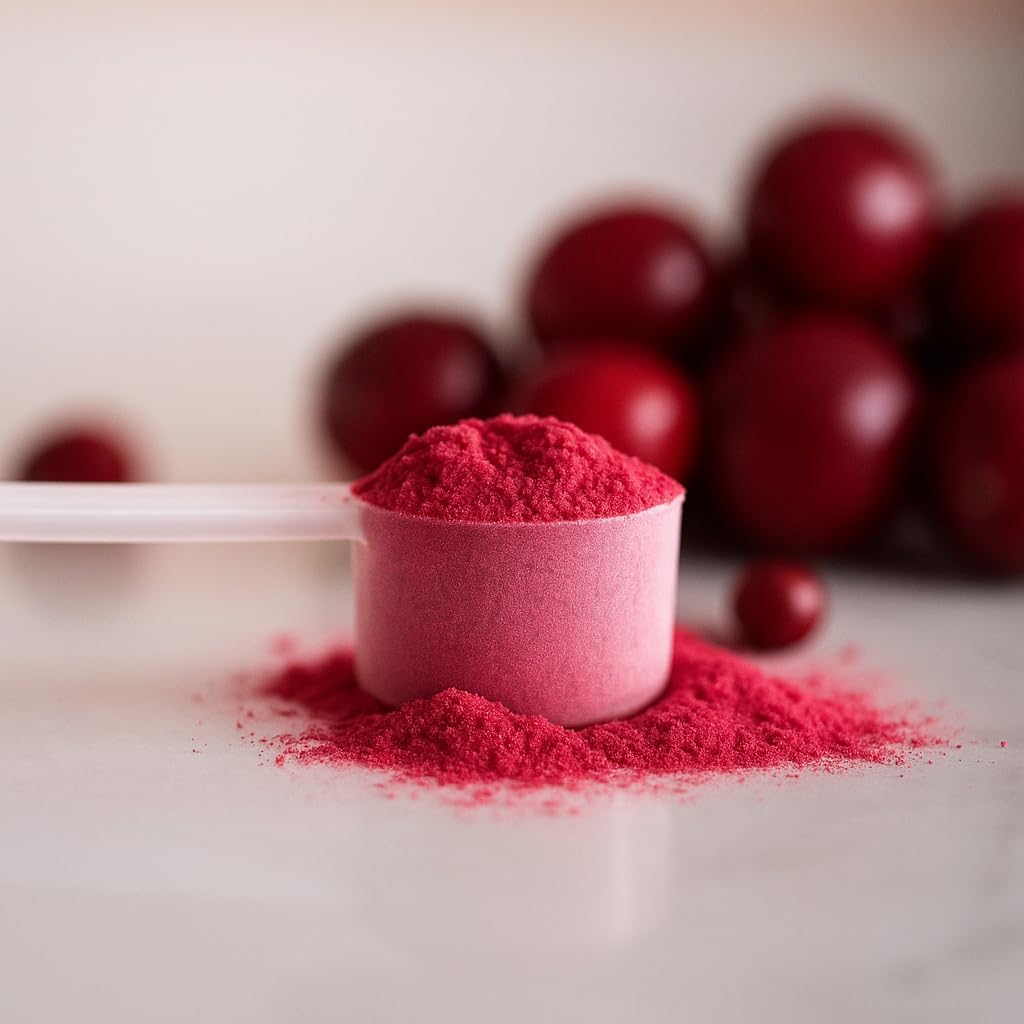 KOYAH - Organic Cranberry Powder: 30 Servings (1 Scoop = 1/4 Cup Fresh) Freeze-Dried, Whole-Berry Powder, 100% Pure - No Additives