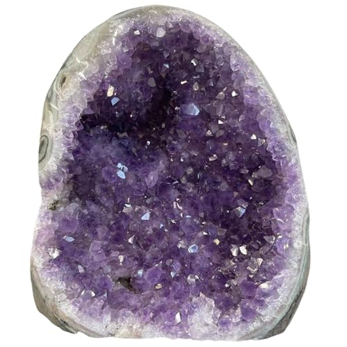 Amatista natural en geoda de 300-400g para llenar tu hogar de energía positiva y paz