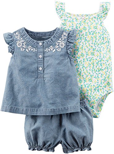 Coffret Carter's ensemble 3 pièces bébé fille cadeau naissance 3 mois