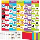 Humyoun 18 Sets Five Fun Senses Make a Sticker Make Your Own Stickers Scenes DIY 5 Fun Senses Activity Educational and Learning Activities
