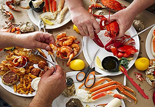 Hiware Lobster Tongs and Skewer Set, Stainless Steel Seafood Cracker & Fork Set, Dishwasher Safe, 10 Piece - Image 7