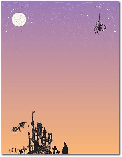Haunted House - Papel de papelería de Halloween, 80 hojas