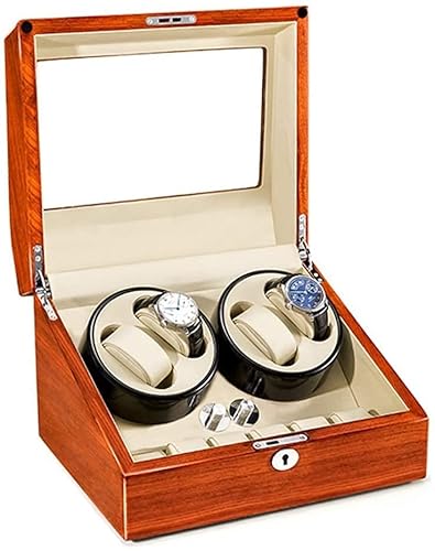 QUSYZD Watch Automatic Watch Winder Box Silent Motor Rotating Watch Case Wood Shell 5 Rotation Modes Winding Jewelry Box,