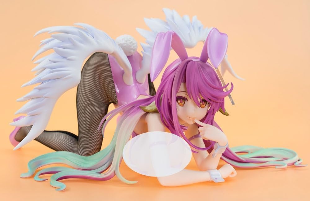 Sin juego, sin vida, Jibril Bunny Ver. Figura de acción 1/4/figura anime/modello di personaje pintado/modello di juguete/PVC/artículo de colección de anime 16,5 cm/6,5 pulgadas